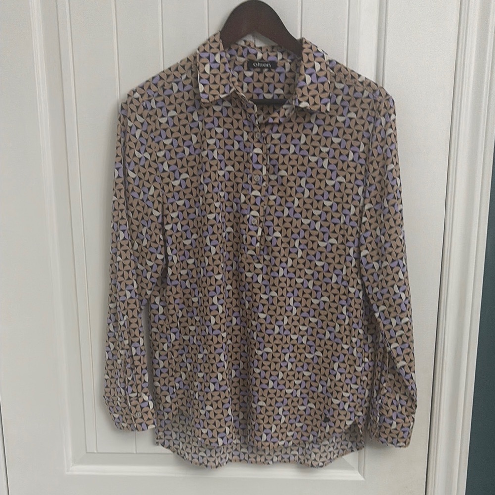 OLSEN Geometric Patterned Shirt